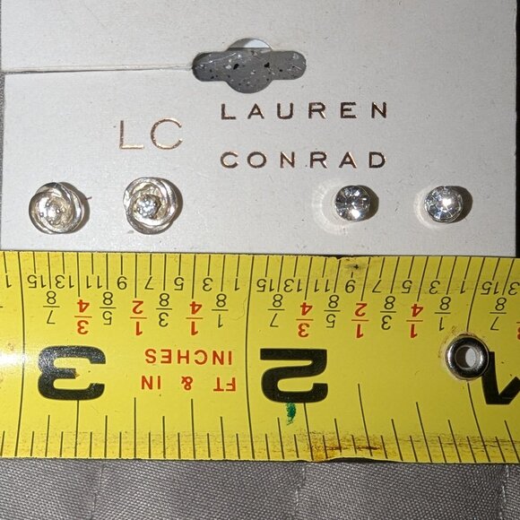 $1 with Bundle ~ Lauren Conrad Stud Earrings 4576 - Picture 2 of 3